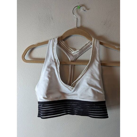 LULULEMON ATHLETICA Find Focus Bra Size 6 in White/Black - Picture 4 of 5
